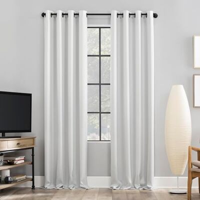Sun Zero Nordic 2-pack Theater Grade Extreme 100% verduisterende tule gordijn paneel paar, 204 x 96 inch (2 x 52 "x 96"), parel gebroken wit verduisteringsgordijn Sun Zero Nordic 2-pack Theater Grade Extreme 100% verduisterende tule gordijn paneel paar, 204 x 96 inch (2 x 52 "x 96"), parel gebroken wit verduisteringsgordijn