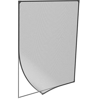 Windhager Bescherming tegen insecten en zonwering, magnetisch frame voor ramen, vliegengaas, montage zonder gereedschap, zelfbouwpakket, 100 x 120 cm, antraciet Windhager Bescherming tegen insecten en zonwering, magnetisch frame voor ramen, vliegengaas, montage zonder gereedschap, zelfbouwpakket, 100 x 120 cm, antraciet
