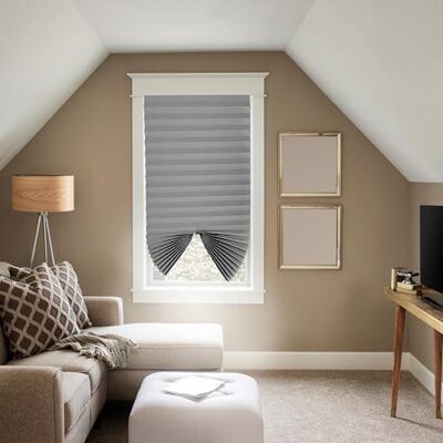 Blindecor BK Basic, plisségordijn zonder boren, met klittenbandsluiting, ondoorzichtig, 30 grijs, 120 x 190 cm, ondoorzichtig, voor ramen Blindecor BK Basic, plisségordijn zonder boren, met klittenbandsluiting, ondoorzichtig, 30 grijs, 120 x 190 cm, ondoorzichtig, voor ramen