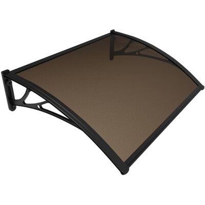 VOUNOT Voordeurluifel, buitenluifel, regenscherm voor achterdeur, veranda, raam, 100 x 80 cm, bruin VOUNOT Voordeurluifel, buitenluifel, regenscherm voor achterdeur, veranda, raam, 100 x 80 cm, bruin