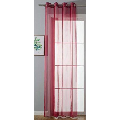 Gardinenbox Ooggordijn transparant »Uni« gordijn H x B 145 x 140 cm bordeaux Stores gordijn oogjes loodbandsluiting woonkamer, 20332-cn Gardinenbox Ooggordijn transparant »Uni« gordijn H x B 145 x 140 cm bordeaux Stores gordijn oogjes loodbandsluiting woonkamer, 20332-cn