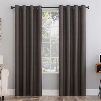Sun Zero Columbia Set van 2 thermische energiebesparing 100% verduisterende doorvoertule gordijnpaneel paar, 127 x 213 cm, Fig Sun Zero Columbia Set van 2 thermische energiebesparing 100% verduisterende doorvoertule gordijnpaneel paar, 127 x 213 cm, Fig