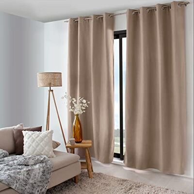 Enjoy Home ED Gordijn – polyester – 135 x 240 cm – natuur – collectie Nordica – klaar om op te hangen – wasbaar op 30 °C – voor alle ruimtes – beddengoed – gordijnen Enjoy Home ED Gordijn – polyester – 135 x 240 cm – natuur – collectie Nordica – klaar om op te hangen – wasbaar op 30 °C – voor alle ruimtes – beddengoed – gordijnen