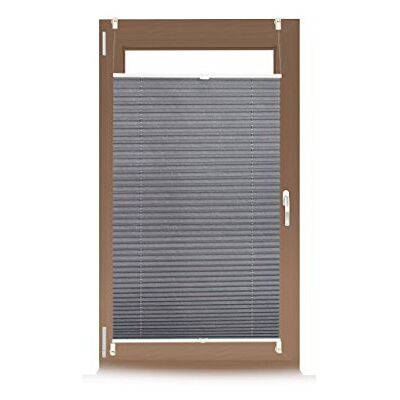 Relaxdays plisségordijn grijs, zonder boren, met klemmen, opvouwbaar, lichtdoorlatend, BxH: 60 x 130 cm Relaxdays plisségordijn grijs, zonder boren, met klemmen, opvouwbaar, lichtdoorlatend, BxH: 60 x 130 cm