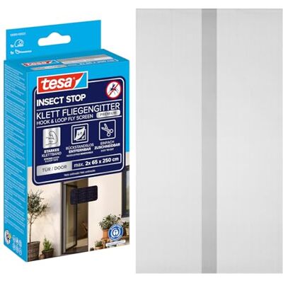 tesa INSECT STOP H&L Fly Screen Premium for Doors hor voor deur met klittenband, verwijderbaar, antraciet 120 x 250 cm tesa INSECT STOP H&L Fly Screen Premium for Doors hor voor deur met klittenband, verwijderbaar, antraciet 120 x 250 cm