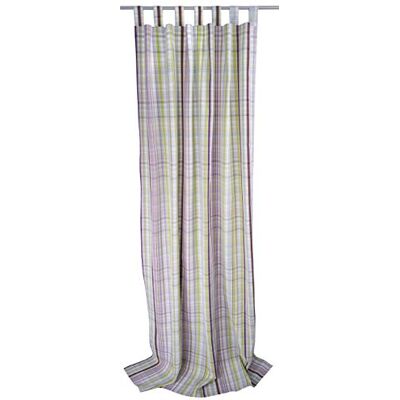 TOM TAILOR T-FINE CHECK lusgordijn, decostof, lila/groen, 135x255 cm TOM TAILOR T-FINE CHECK lusgordijn, decostof, lila/groen, 135x255 cm