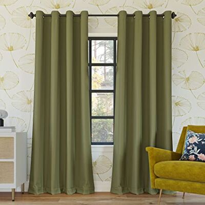 Sun Zero Nordic 2-pack 2-pack theaterkwaliteit extreme totale verduisterende tule gordijnpaneel paar, 52 "x 96", saliegroen Sun Zero Nordic 2-pack 2-pack theaterkwaliteit extreme totale verduisterende tule gordijnpaneel paar, 52 "x 96", saliegroen