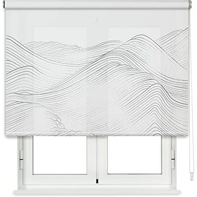 VIEWTEX Rolgordijn, bedrukt, Waves White (breedte 120 cm x hoogte 250 cm) VIEWTEX Rolgordijn, bedrukt, Waves White (breedte 120 cm x hoogte 250 cm)