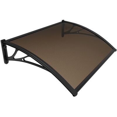 VOUNOT Voordeurluifel, buitenluifel, regenscherm voor achterdeur, veranda, raam, 120 x 80 cm, bruin VOUNOT Voordeurluifel, buitenluifel, regenscherm voor achterdeur, veranda, raam, 120 x 80 cm, bruin