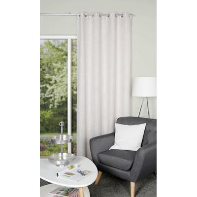 HOME WOHNIDEEN Kant-en-klare sjaal Linora met oogjes in linnenstructuur, ondoorzichtig, kleur: naturel, afmetingen: 175 x 140 cm, aantal: 1 x HOME WOHNIDEEN Kant-en-klare sjaal Linora met oogjes in linnenstructuur, ondoorzichtig, kleur: naturel, afmetingen: 175 x 140 cm, aantal: 1 x