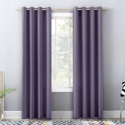 Sun Zero Barrow 2-pack effen totale verduisterende tule gordijnpaneel paar, 54 "x 84", lavendel Sun Zero Barrow 2-pack effen totale verduisterende tule gordijnpaneel paar, 54 "x 84", lavendel