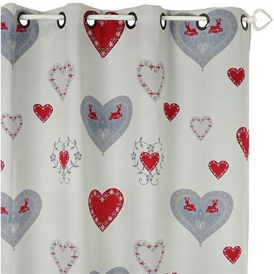 Linder 0551/69/49829/375FR gordijn, ondoorzichtig, bedrukt, Pralognan, beige, grijs, wijnrood, 145 x 260 cm Linder 0551/69/49829/375FR gordijn, ondoorzichtig, bedrukt, Pralognan, beige, grijs, wijnrood, 145 x 260 cm