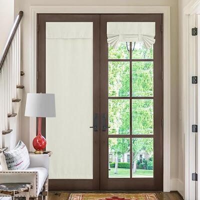 NICETOWN Faux linnen Franse deurgordijnen, privacy raamgordijnen paneel voor woonkamer, deur raambekleding voor slaapkamer, B 96 x L 183 cm, 1 paneel, natuurlijk NICETOWN Faux linnen Franse deurgordijnen, privacy raamgordijnen paneel voor woonkamer, deur raambekleding voor slaapkamer, B 96 x L 183 cm, 1 paneel, natuurlijk