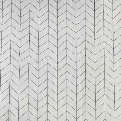 Gedy Gordijn, 180 x 200 cm, Spiga, wit-zwart Gedy Gordijn, 180 x 200 cm, Spiga, wit-zwart