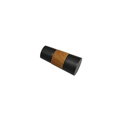 Gardinia eindstukken voor gordijnroeden met Ø 16/19 mm, metaal, zwart nikkel/houtlook, Sol-serie, 2 stuks Gardinia eindstukken voor gordijnroeden met Ø 16/19 mm, metaal, zwart nikkel/houtlook, Sol-serie, 2 stuks