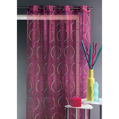Homemaison HM69807210 gordijn, organza, geborduurd, polyester, 140 x 240 cm, zwart Homemaison HM69807210 gordijn, organza, geborduurd, polyester, 140 x 240 cm, zwart