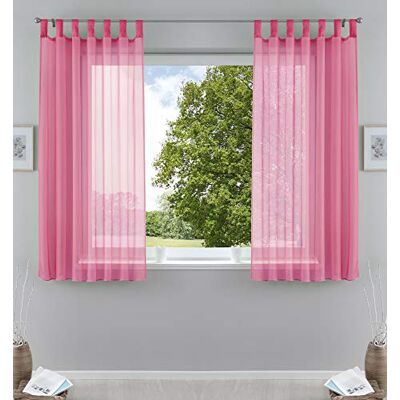 Gardinenbox Set van 2 gordijnen, transparant, set van 2 gordijnen, woonkamer, voile, lusgordijn met loodband, H x B 175 x 140 cm, roze, 61000CN Afneembare lussen voor gordijnrail, ingenaaide plooiband, loodband, 100% polyester voile, wasbaar op 40 °C Gardinenbox Set van 2 gordijnen, transparant, set van 2 gordijnen, woonkamer, voile, lusgordijn met loodband, H x B 175 x 140 cm, roze, 61000CN Afneembare lussen voor gordijnrail, ingenaaide plooiband, loodband, 100% polyester voile, wasbaar op 40 °C