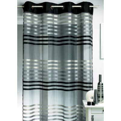 Homemaison HM690889175 gordijn, organza, gestreept, roze Homemaison HM690889175 gordijn, organza, gestreept, roze