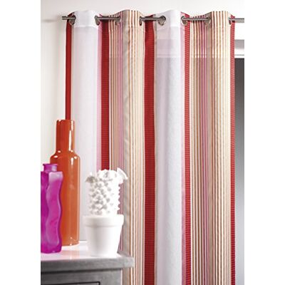 Homemaison HM69321988 gordijn van Etamine, met langsstrepen, polyester, 140 x 260 cm, Mandarijn Homemaison HM69321988 gordijn van Etamine, met langsstrepen, polyester, 140 x 260 cm, Mandarijn