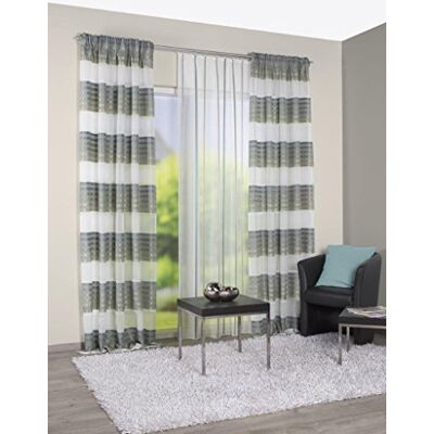 Home Fashion Kant-en-klare sjaal, stof, groen, 225 x 140 cm Home Fashion Kant-en-klare sjaal, stof, groen, 225 x 140 cm