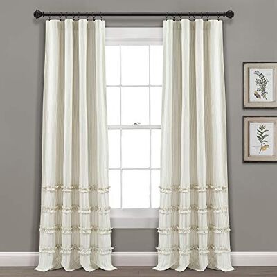 Lush Decor Vintage streep garen geverfd katoen venster gordijn paneel paar, 84 "x 40", neutraal Lush Decor Vintage streep garen geverfd katoen venster gordijn paneel paar, 84 "x 40", neutraal