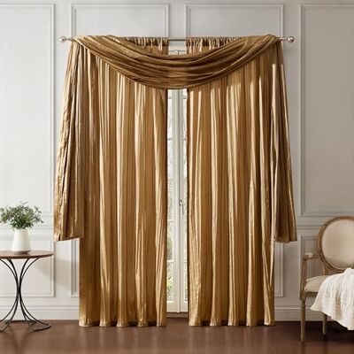 Elrene Home Fashions Athena Raamgordijn Set - Zijde-effect, 2 panelen Elrene Home Fashions Athena Raamgordijn Set - Zijde-effect, 2 panelen