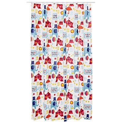 Spirella Plastic gordijn LIFESTYLE Circus, meerkleurig, 180 x 2 1107074, wit, Estandar Spirella Plastic gordijn LIFESTYLE Circus, meerkleurig, 180 x 2 1107074, wit, Estandar