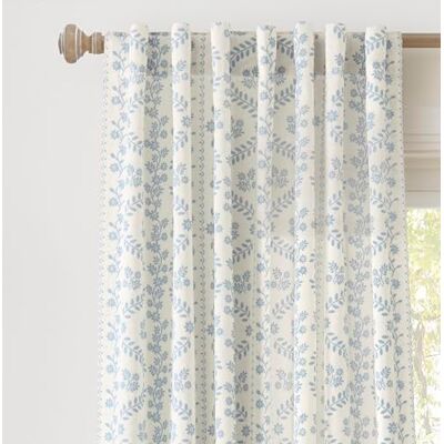Lush Decor Doreen Delicate Bloemen Gordijn Paneel Paar, 132 cm B x 213 cm L, Blauw Lush Decor Doreen Delicate Bloemen Gordijn Paneel Paar, 132 cm B x 213 cm L, Blauw