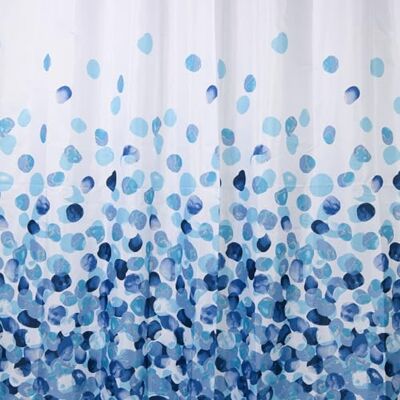 Gedy Gordijn, 120 x 200 cm, Dotty, wit-blauw Gedy Gordijn, 120 x 200 cm, Dotty, wit-blauw
