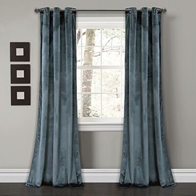 Lush Decor Gordijnen kleurblok kamer verduistering venster paneel set voor wonen, dineren, slaapkamer (paar), polyester, leisteen blauw, 96,5 cm B x 274,3 cm L (Pack van 2) Lush Decor Gordijnen kleurblok kamer verduistering venster paneel set voor wonen, dineren, slaapkamer (paar), polyester, leisteen blauw, 96,5 cm B x 274,3 cm L (Pack van 2)