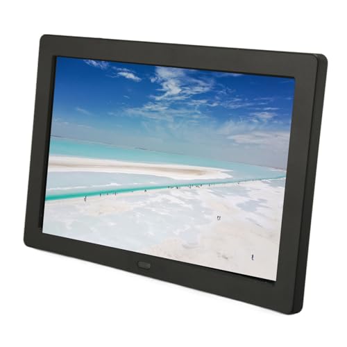 ASHATA 8 Inch WiFi Digitale Fotolijsten, 16:10 1280x800 Touchscreen, Ondersteuning voor Elektronische Digitale Fotolijsten Staand en Liggend, USB en SD-kaartsleuf, met (BLACK)