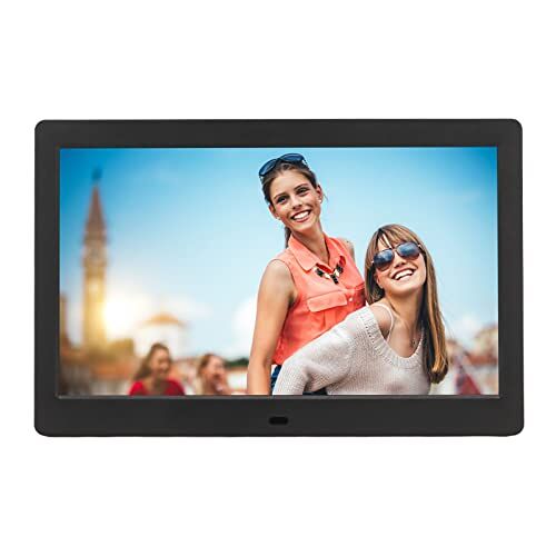 HEEPDD Digitale fotolijst, 10 inch LCD-scherm digitale fotolijst direct delen HD met afstandsbediening voor thuis (UK Plug)