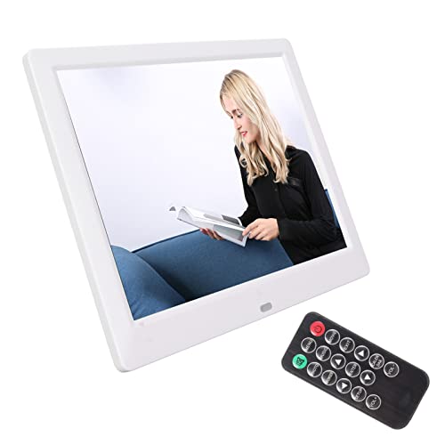 Pssopp Elektronische Fotolijst, Digitale Fotolijst, Automatische Beeldrotatie, foto- en Videoweergave, 8,7 Inch IPS HD-scherm, Plug-and-play in de Woonkamer (EU-stekker)