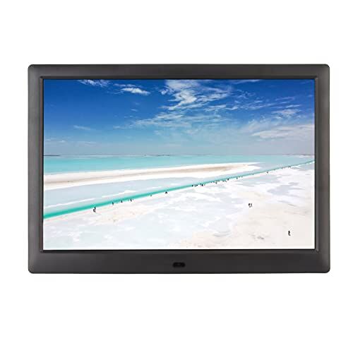 Tangxi Digitale Fotolijst, 13,3 Inch 1280x800 HD IPS-scherm Digitale Fotolijst, Kalender Wekker Tijdschakelaar Elektronische Fotolijst voor Thuis 110‑240V (EU-stekker)