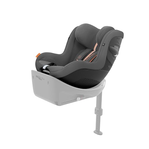 Cybex Gold SIRONA Gi i-SIZE Plus kinderautostoeltje, zonder basis, vanaf ca. 3 maanden tot 4 jaar, max. 19 kg, 61-105 cm (vanaf geboorte / 40 cm met newborn inzetstuk), Lava Grey (Grijs)