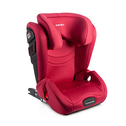 BABYLON Babyzitje auto Crystal Isofix autokinderzitje groep 2/3, kinderzitje 15-36 kg (3 tot 12 jaar). Autostoel verstelbare hoofdsteun kinderzitje Isofix ECE R44/04 Rode Marsala