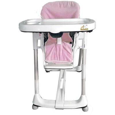 Bubabù COP035-ROS stoelbekleding voor babyvoeding van badstof, samenstelling: 100% katoen, gemaakt in Italië, roze Bubabù COP035-ROS stoelbekleding voor babyvoeding van badstof, samenstelling: 100% katoen, gemaakt in Italië, roze