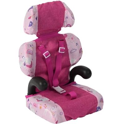 Bayer Chic 2000 Poppenautostoel voor babypoppen, poppenaccessoires, autostoel voor poppen, eenhoorn, roze Bayer Chic 2000 Poppenautostoel voor babypoppen, poppenaccessoires, autostoel voor poppen, eenhoorn, roze