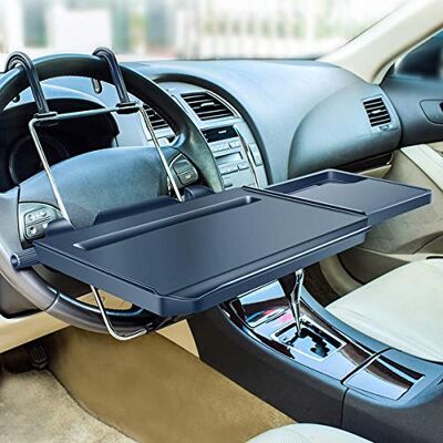 Xergur 2 in 1 Auto Stuurwiel Tray/Achterbank Hoofdsteun Lade Voor Eten Eten Drinken En Schrijven Laptop Werk, Zwarte Auto Bureau Xergur 2 in 1 Auto Stuurwiel Tray/Achterbank Hoofdsteun Lade Voor Eten Eten Drinken En Schrijven Laptop Werk, Zwarte Auto Bureau