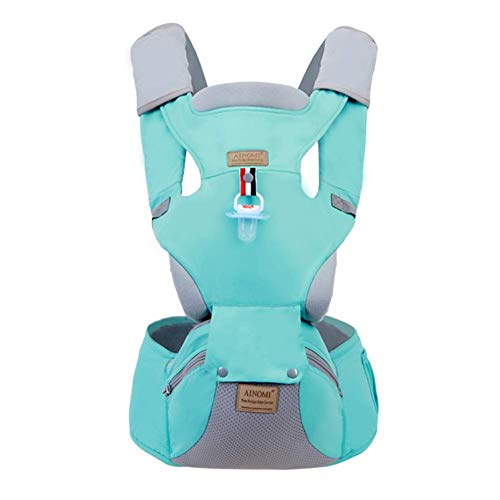 Sunzit Baby Carrier,  Ergonomische Baby Carriers Ademend Mesh Verstelbare Rugzak met Hip Seat Alle seizoenen Baby Carriers Rugzak Pasgeboren naar Peuter Kleur Lichtblauw