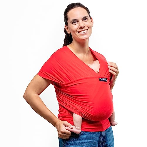 Cuddlebug Babydraagdoeken met gratis verzending baby carrier ring sling babydraagdoek pasgeborenen elastische draagdoek One Size Fit's all geel (Red)