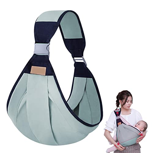 Richolyn Ademende babydraagzak, elastische babydraagzak, ergonomische pasgeboren babydraagzak draagdoek babydrager met verstelbare schouderriem voor 0-24 maanden pasgeborenen tot peuters