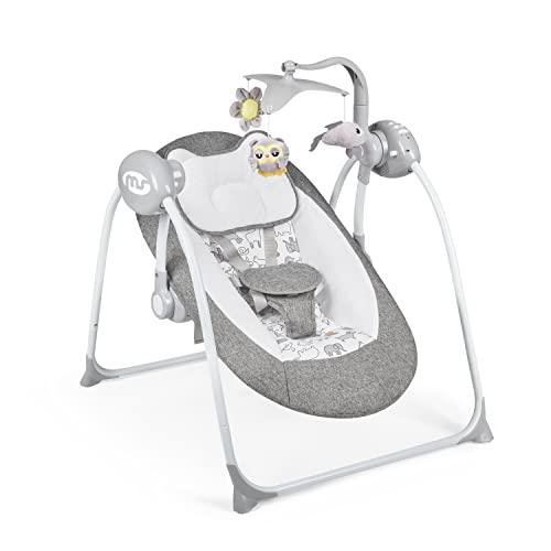 MS Baby Rocker Hollywoodschommel klein 1201 Baby Swing Petit met 2 kantelstanden, 5 schommelsnelheden en met muziek