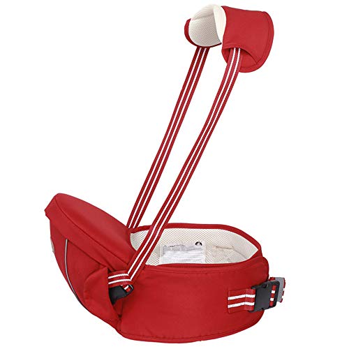 FEIFAN Baby Hip Seat, Baby Carrier, Ergonomische Ademende Pasgeboren Peuters Carrier,Red