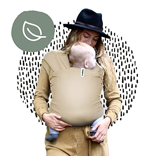 Cuddie Baby Draagdoek Premium Organic Baby Draagdoek gemaakt van Bio Katoen Draagdoek voor Newborns tot 15 kg Baby Wrap en Reis Carrier Unisex (Sand)