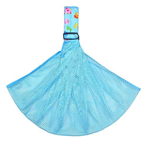 Happy Cherry Babydraagdoek verstelbare draagdoek elastische draagdoek voor baby pasgeborenen-blauwe smiley (mesh)