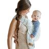 Shabany ® Ring Sling draagdoek 100% biologisch katoen babybuikdrager voor pasgeborenen peuters tot 15 kg incl. baby wrap carrier handleiding wit (sleeps)