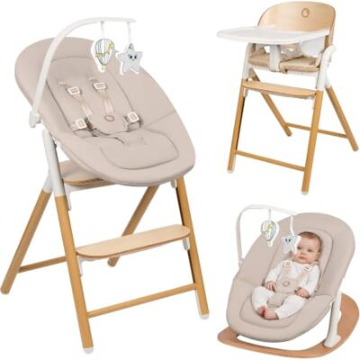 Lionelo Celia Set 4-in-1 Meegroeistoel met Newborn Rocker Wipstoeltje Houten BabySet met 5-Puntsgordel en Dienblad, Verstelbare Zitting en Voetsteun, vanaf de Geboorte tot 90 kg Lionelo Celia Set 4-in-1 Meegroeistoel met Newborn Rocker Wipstoeltje Houten BabySet met 5-Puntsgordel en Dienblad, Verstelbare Zitting en Voetsteun, vanaf de Geboorte tot 90 kg