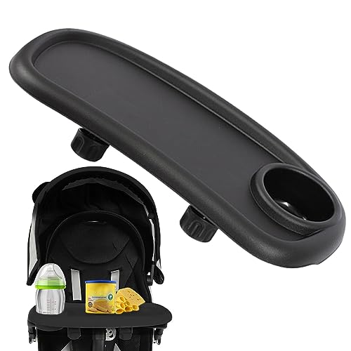 Qihuyi Kinderwagenbakbevestiging,Universele bak voor kinderwagen Antislip kinderwagen bekerhouder met snackbakje, universele kinderwagenbak voor snacks onderweg, Mompush kinderwagenaccessoires