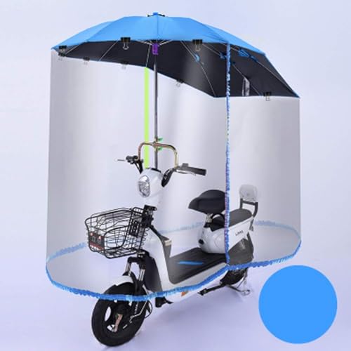 JOJMIDO Parasol voor motorfiets, parasol, regenbescherming, zonnedak voor elektrische auto, universele parasol voor scooter, mobiliteit, parasol, regenbescherming met tent